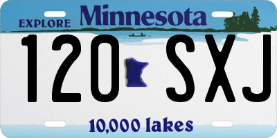 MN license plate 120SXJ