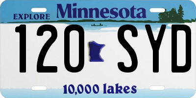 MN license plate 120SYD