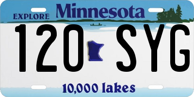 MN license plate 120SYG