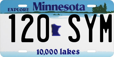 MN license plate 120SYM
