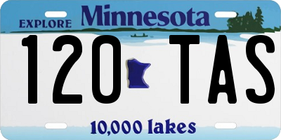 MN license plate 120TAS