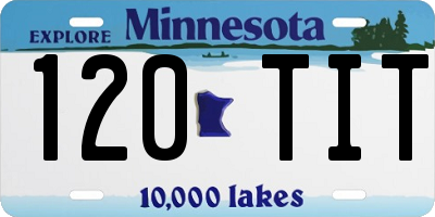 MN license plate 120TIT