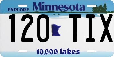 MN license plate 120TIX