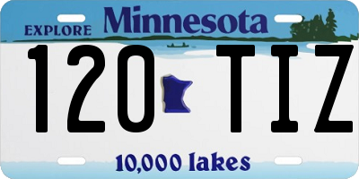 MN license plate 120TIZ