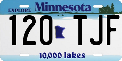 MN license plate 120TJF