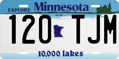 MN license plate 120TJM