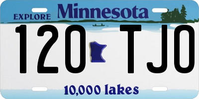 MN license plate 120TJO