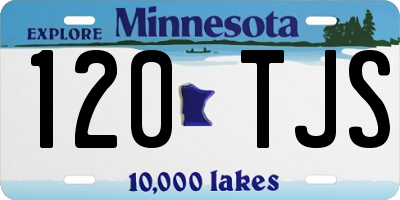 MN license plate 120TJS