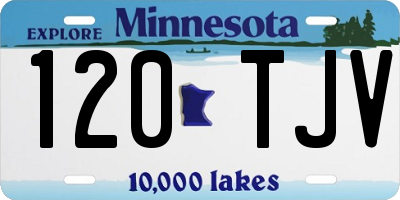 MN license plate 120TJV