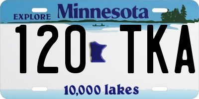 MN license plate 120TKA