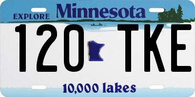 MN license plate 120TKE