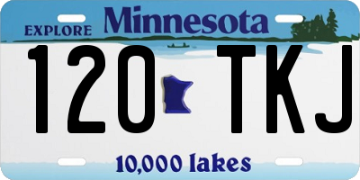 MN license plate 120TKJ