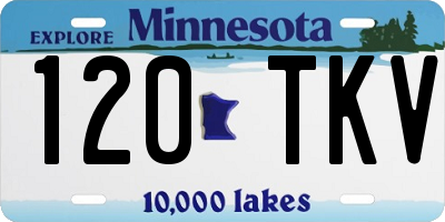MN license plate 120TKV