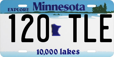 MN license plate 120TLE
