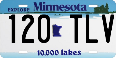 MN license plate 120TLV