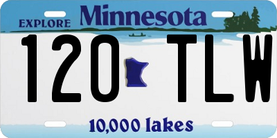 MN license plate 120TLW