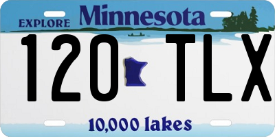 MN license plate 120TLX