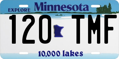 MN license plate 120TMF