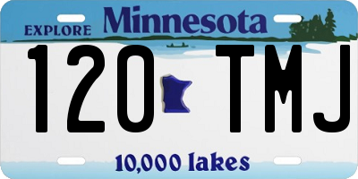 MN license plate 120TMJ