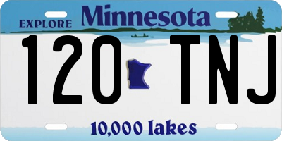 MN license plate 120TNJ
