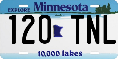 MN license plate 120TNL