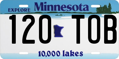 MN license plate 120TOB
