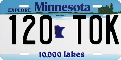 MN license plate 120TOK