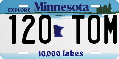 MN license plate 120TOM