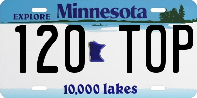 MN license plate 120TOP