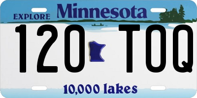 MN license plate 120TOQ