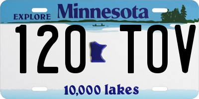 MN license plate 120TOV