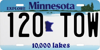 MN license plate 120TOW