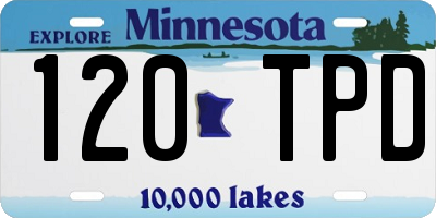 MN license plate 120TPD