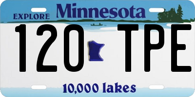 MN license plate 120TPE