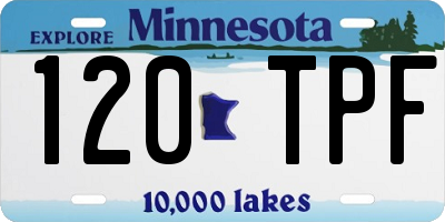 MN license plate 120TPF