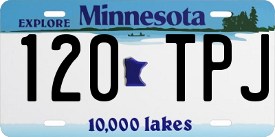 MN license plate 120TPJ