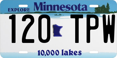 MN license plate 120TPW