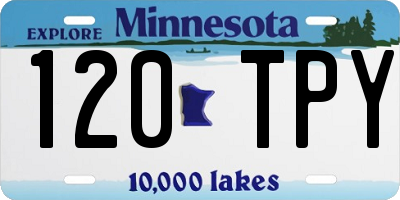 MN license plate 120TPY