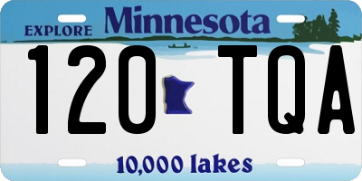 MN license plate 120TQA