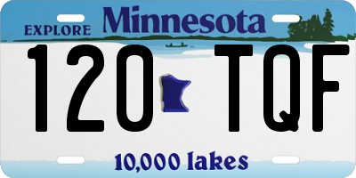 MN license plate 120TQF