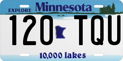 MN license plate 120TQU