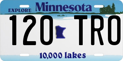 MN license plate 120TRO