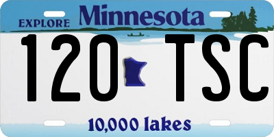 MN license plate 120TSC