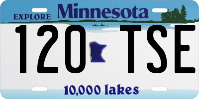 MN license plate 120TSE