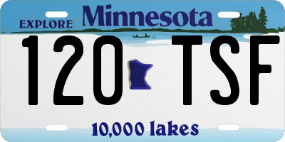 MN license plate 120TSF