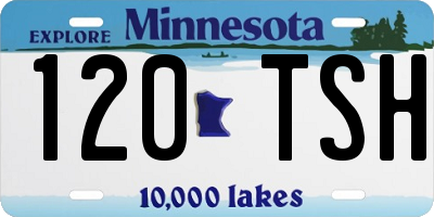 MN license plate 120TSH