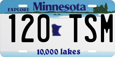 MN license plate 120TSM