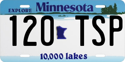 MN license plate 120TSP