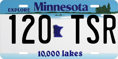 MN license plate 120TSR