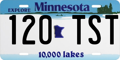 MN license plate 120TST